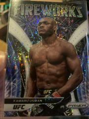 Kamaru Usman [White Sparkle] #11 Ufc Cards 2022 Panini Prizm UFC Fireworks Prices