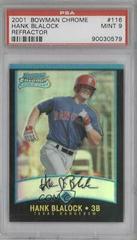 Hank Blalock [Refractor] #116 Baseball Cards 2001 Bowman Chrome Prices