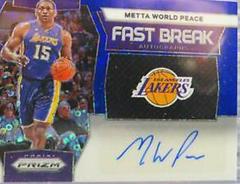 Metta World Peace [Blue] #33 Basketball Cards 2023 Panini Prizm Fast Break Autograph Prices