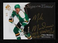 Mike Modano [Black Gold Ink] #SOTT-MM Hockey Cards 2021 SP Authentic Sign of the Times Autographs Prices