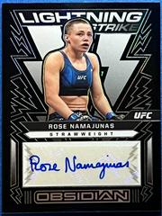 Rose Namajunas #OL-RNJ Ufc Cards 2023 Panini Chronicles UFC Obsidian Lightning Strike Signatures Prices