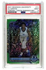AJ Griffin [Chrome Green Shimmer Refractor] #11 Basketball Cards 2021 Bowman University Prices