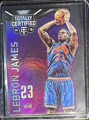 LeBron James [Ball Over Head Mirror Platinum Purple Die Cut] #11 Basketball Cards 2014 Panini Totally Certified Prices