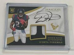 D'Onta Foreman [Patch Autograph] #118 Football Cards 2017 Panini Immaculate Collection Prices