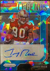 Jerry Rice [Blue Ice Prizm] Football Cards 2021 Panini Prizm Franchise Legends Signatures Prices