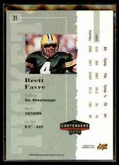Brett Favre #31 Football Cards 1998 Playoff Contenders Ticket Prices