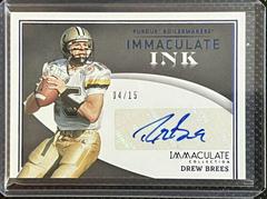 Drew Brees [Blue] #IN-DBR Football Cards 2022 Panini Immaculate Collegiate Ink Autographs Prices