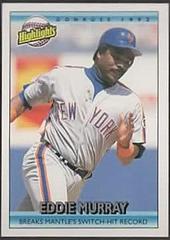 Eddie Murray Baseball Cards 1992 Panini Donruss Update Prices