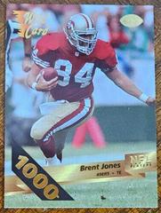 Brent Jones [1000 Stripe] #5 Football Cards 1993 Wild Card Prices