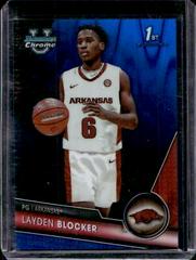 Layden Blocker [Blue] #7 Basketball Cards 2023 Bowman Chrome University Prices