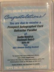 Austin Hendrick [Refractor] Baseball Cards 2021 Bowman Sterling Prospect Autographs Prices
