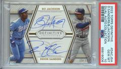 Deion Sanders, Bo Jackson #DAC-JSA Baseball Cards 2022 Topps Definitive Dual Autograph Collection Prices