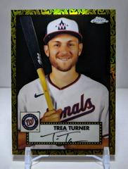 Trea Turner [Black Gold] #338 Baseball Cards 2021 Topps Chrome Platinum Anniversary Prices