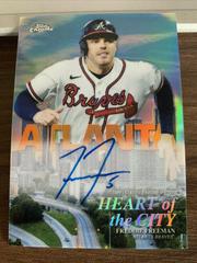 Freddie Freeman [Orange] #HOCA-FF Baseball Cards 2022 Topps Chrome Heart of the City Autographs Prices