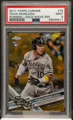 Yoan Moncada [Running Gold Wave] #75 Baseball Cards 2017 Topps Chrome Prices