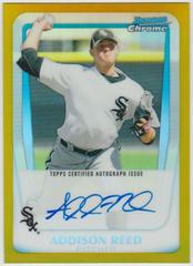 Addison Reed [Gold Refractor Autograph] #BCP95 Baseball Cards 2011 Bowman Chrome Prospects Prices