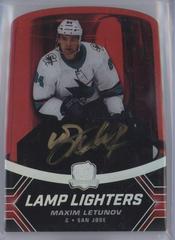 Maxim Letunov #LL-LV Hockey Cards 2020 Upper Deck The Cup Lamp Lighters Autographs Prices