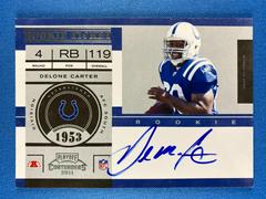 Delone Carter[RC, Auto] #236 Football Cards 2011 Playoff Contenders Prices
