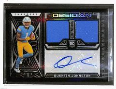 Quentin Johnston #16 Football Cards 2023 Panini Obsidian Rookie Jersey Ink Prices