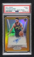 Stephen Curry [Gold Prizm] Basketball Cards 2021 Panini Prizm Flashback Signatures Prices