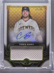 Corbin Burnes Baseball Cards 2022 Topps Triple Threads Single Jumbo Relics Autographs Prices