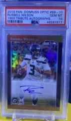 Russell Wilson #89-10 Football Cards 2019 Donruss Optic 1989 Tribute Autographs Prices