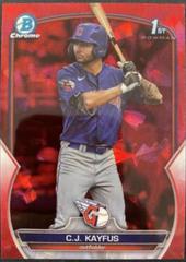 C. J. Kayfus [Red] Baseball Cards 2023 Bowman Draft Chrome Prices