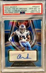 Amon Ra St. Brown [Light Blue] Football Cards 2021 Panini Select Rookie Signatures Prices