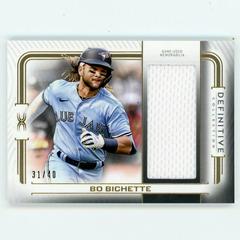 Bo Bichette Baseball Cards 2023 Topps Definitive Jumbo Relic Collection Prices