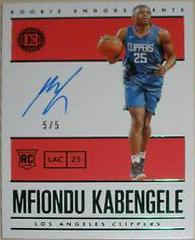 Mfiondu Kabengele [Autograph Green] Basketball Cards 2019 Panini Encased Prices