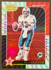 Dan Marino [2 Star Mirror Red] #127 Football Cards 2000 Leaf Certified Prices