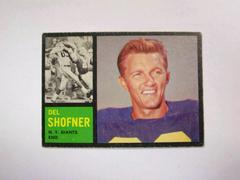 Del Shofner #106 Football Cards 1962 Topps Prices