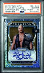 Stone Cold Steve Austin [Mojo Prizm] #CS-SCA Wrestling Cards 2022 Panini Prizm WWE Champion Signatures Prices