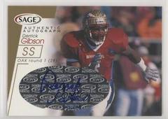 Derrick Gibson [Gold] #A18 Football Cards 2001 Sage Autographs Prices