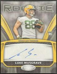 Luke Musgrave [Gold Etch] #RS-8 Football Cards 2023 Panini Certified Rookie Signatures Prices