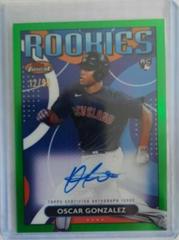 Oscar Gonzalez [Green Wave] #RDA-OG Baseball Cards 2023 Topps Finest Rookies Design Variation Autographs Prices