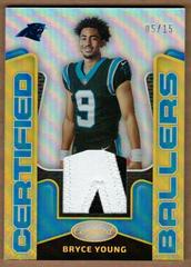 Bryce Young [Gold] #CBM-13 Football Cards 2023 Panini Certified Ballers Mirror Prices