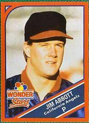 Jim Abbott Baseball Cards 1990 Wonder Bread Stars Prices