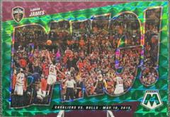 LeBron James [Green] Basketball Cards 2021 Panini Mosaic Bang Prices
