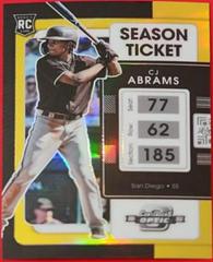 CJ Abrams [Gold] #12 Baseball Cards 2022 Panini Chronicles Contenders Optic Prices
