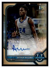 Arthur Kaluma [Orange Refractor] #BCPA-AK Basketball Cards 2021 Bowman University Chrome Autographs Prices