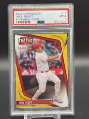 Mike Trout [Gold] #17 Baseball Cards 2022 Panini Chronicles Threads Prices