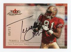 Terrell Owens [Gold] Football Cards 2000 Fleer Autographics Prices