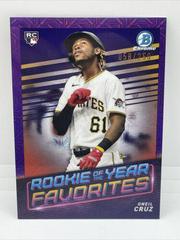 Oneil Cruz [Purple Refractor Mega Box Mojo] Baseball Cards 2022 Bowman Rookie of the Year Favorites Prices