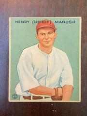 Heinie Manush #107 Baseball Cards 1933 Goudey Prices