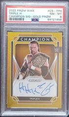 Triple H [Gold Prizm] Wrestling Cards 2022 Panini Prizm WWE Champion Signatures Prices