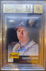 Chipper Jones [Refractor] #CBA-CJ Baseball Cards 2022 Topps Chrome Black Autographs Prices