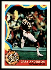 Gary Anderson Football Cards 1989 Topps 1000 Yard Club Prices