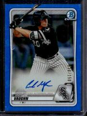 Andrew Vaughn [Blue Refractor] #CPA-AVA Baseball Cards 2020 Bowman Chrome Prospect Autographs Prices