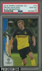 Erling Haaland [Blue Refractor] #74 Soccer Cards 2019 Topps Chrome UEFA Champions League Prices